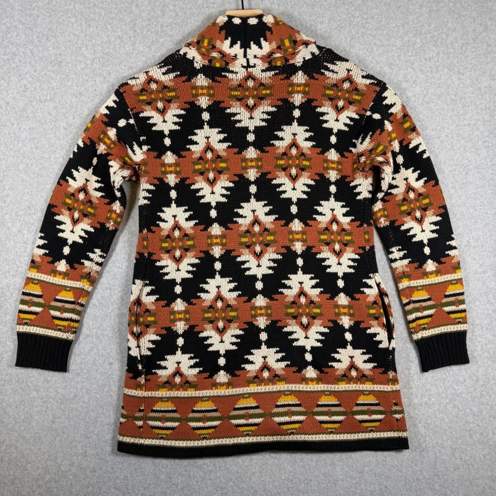 Lucky Brand Cardigan Sweater Womens S Multicolor Southwestern Aztec Boho Western - Picture 2 of 12